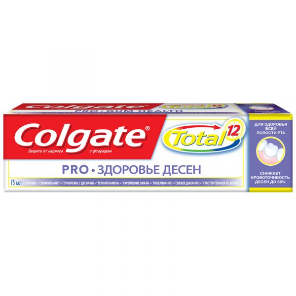 Зубная паста Colgate Total12 фтор для чувствительных десен, 100 г