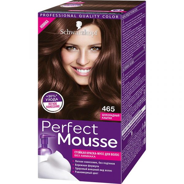 Краска для волос Perfect mousse 465 шоколадный каштан