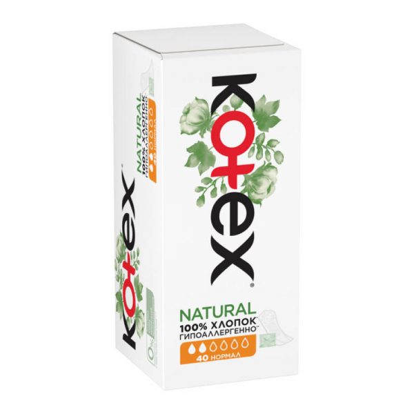 Ежедневные прокладки Kotex Natural Normal, 40 шт