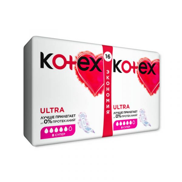 Прокладки Kotex Ultra Super, 16 шт