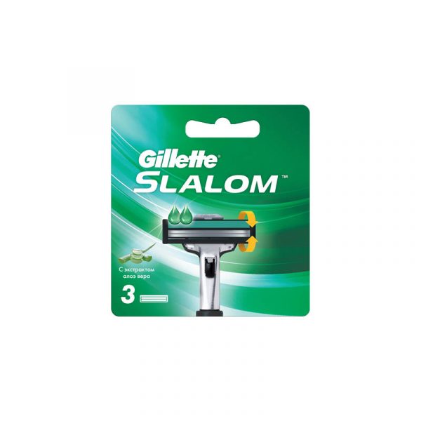 Кассеты сменные Gillette Slalom, c полосками, 3шт