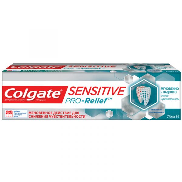 Зубная паста Colgate Sensitive pro-relief фтор для чувствительных зубов, 75 г