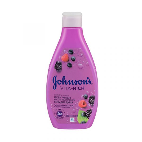 Гель для душа Johnson's® Vita-Rich, с экстрактом малины «Восстанавливающий», 250 мл