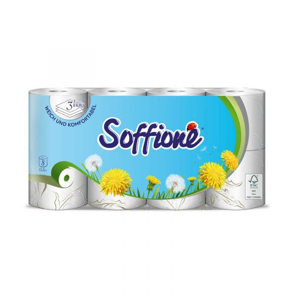 Туалетная бумага Soffione трехслойная