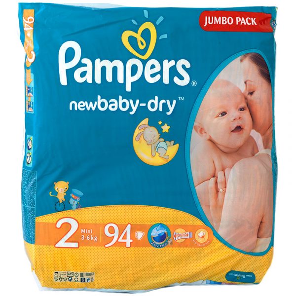 Подгузники Pampers New baby, 2, 94 шт