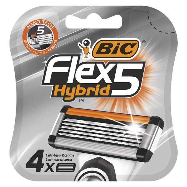 Картриджи для бритвы BIC Flex 5 Hybrid, 4 шт