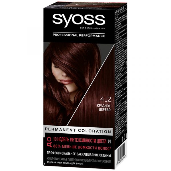 Краска для волос Syoss Color 4-2 красное дерево
