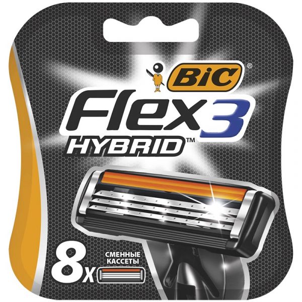Картриджи для бритвы BIC Flex 3 Hybrid, 8шт