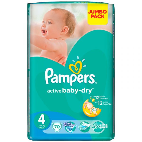 Подгузники Pampers Active baby, 4, 70 шт