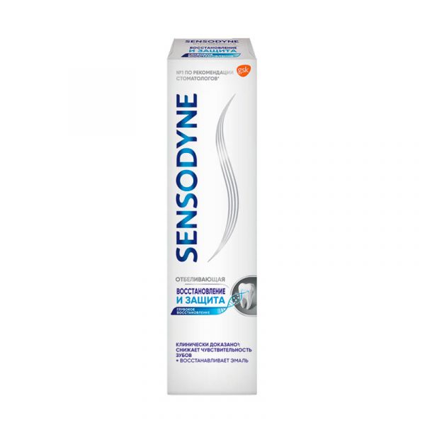 Зубная паста Sensodyne «Восстановление и Защита» отбеливающая, для чувствительных зубов, 75мл