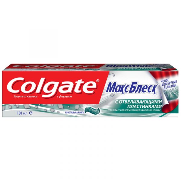 Зубная паста Colgate Максблеск фтор/мята отбеливание, 140 г