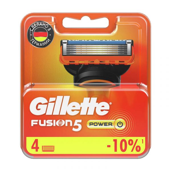 Кассеты для бритья Gillette Fusion Power5, сменные, 4шт